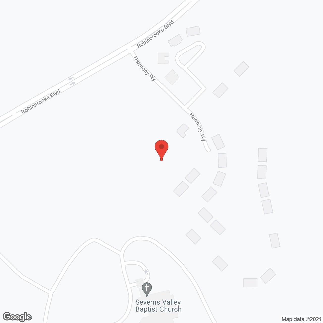 Map of the neighborhood around RobinBrooke Senior Living