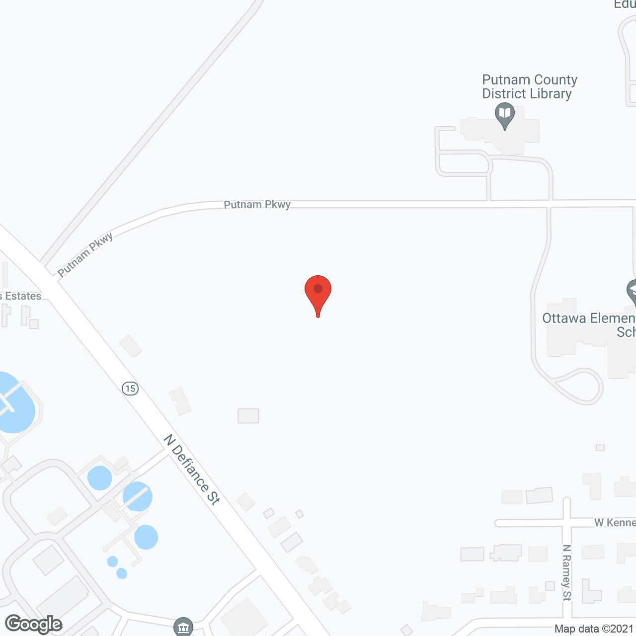 Map of the neighborhood around The Meadows of Ottawa