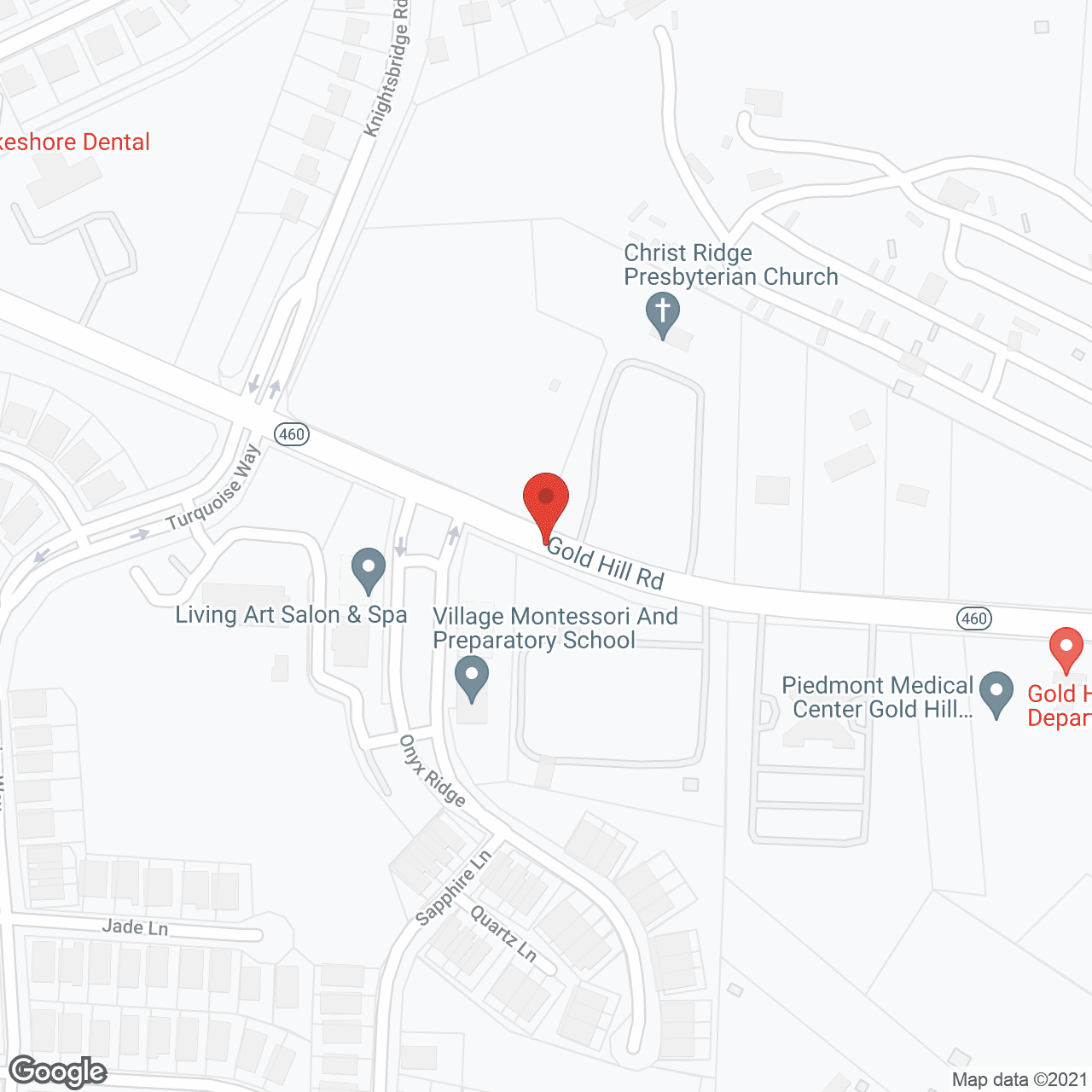 Map of the neighborhood around The Pearl at Fort Mill