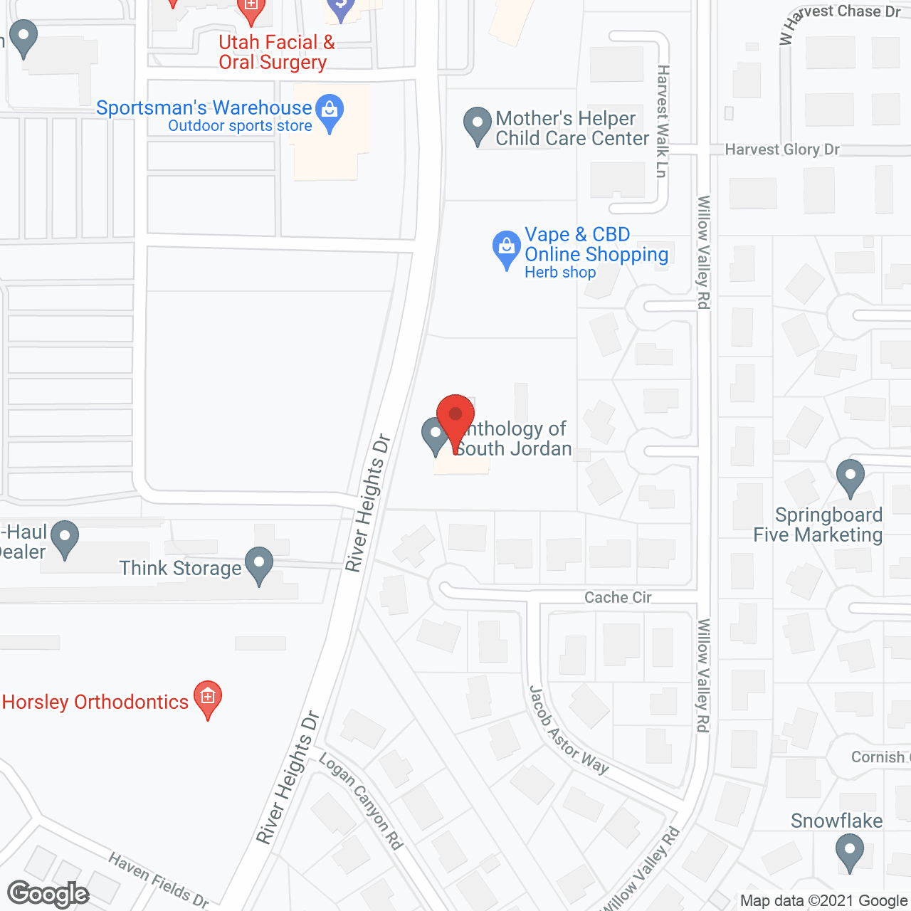 Map of the neighborhood around Copper Creek Senior Living