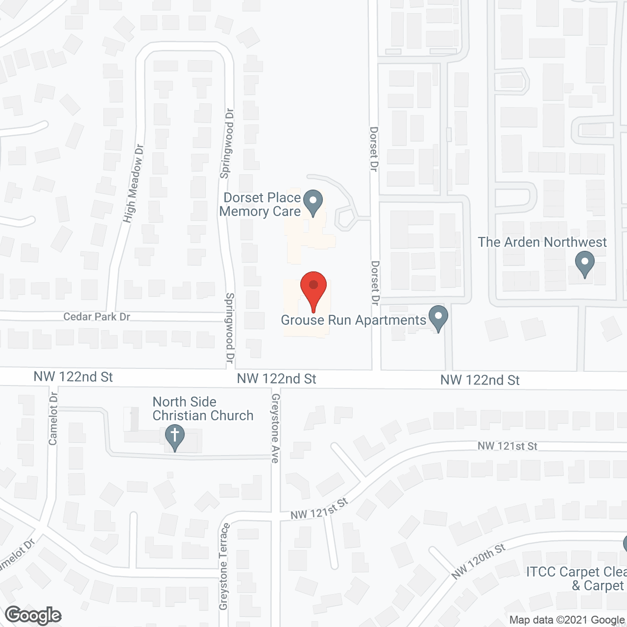 Map of the neighborhood around Dorset Place Assisted Living