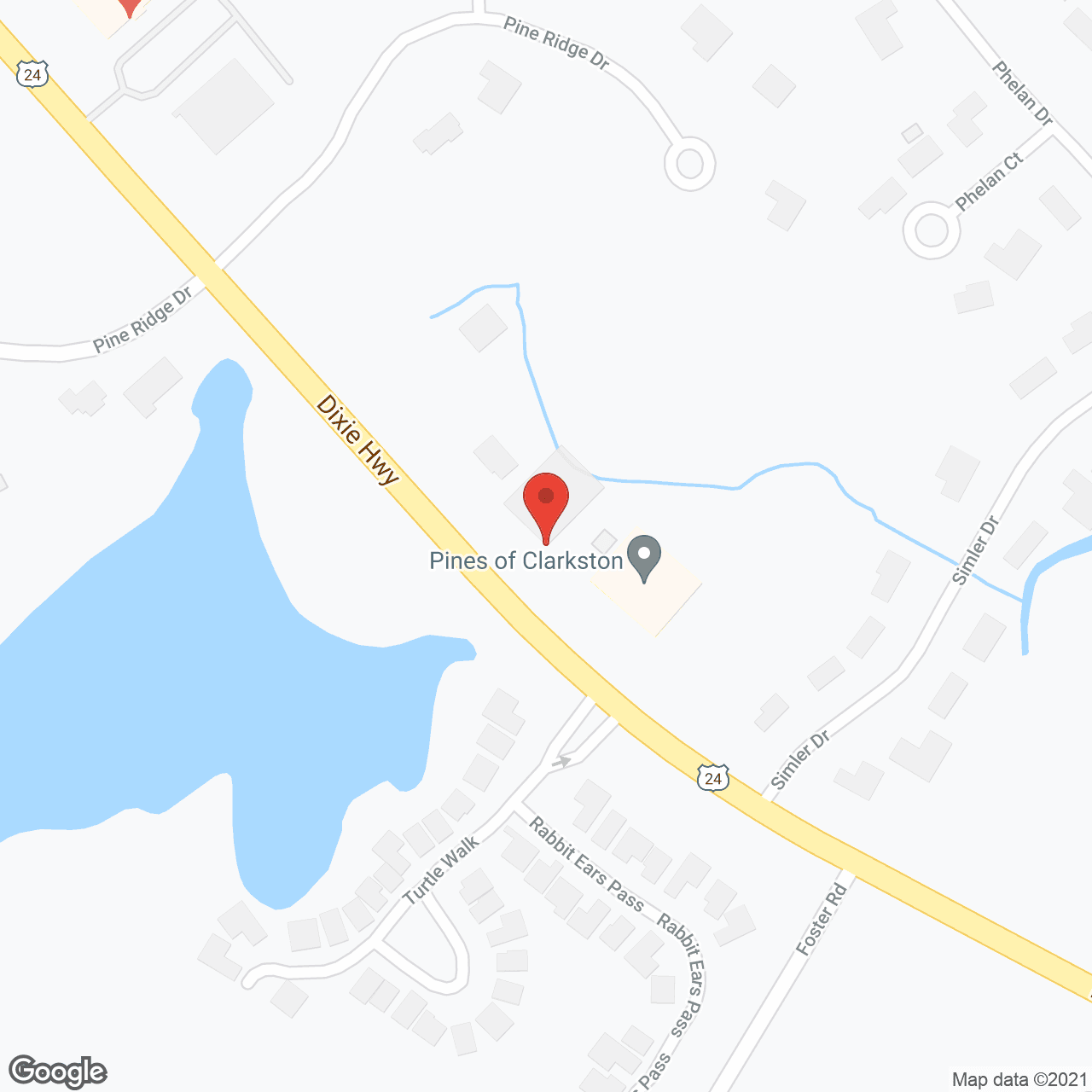 Map of the neighborhood around The Pines of Clarkston Memory Care