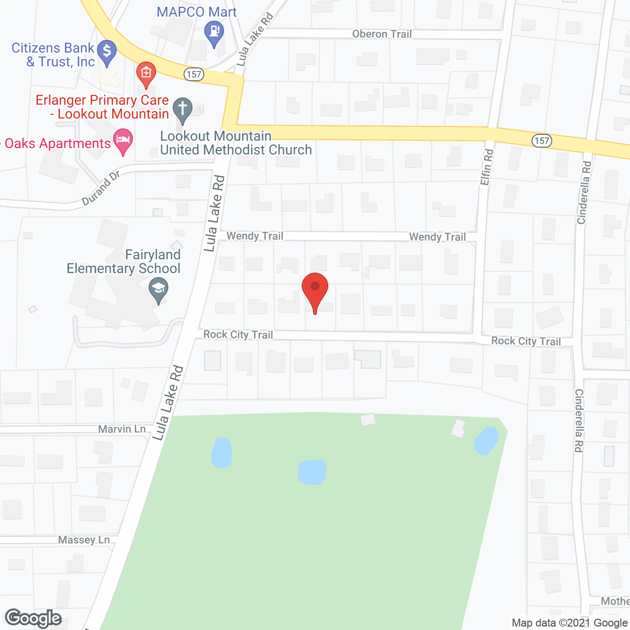 Map of the neighborhood around Thrive at Brow Wood