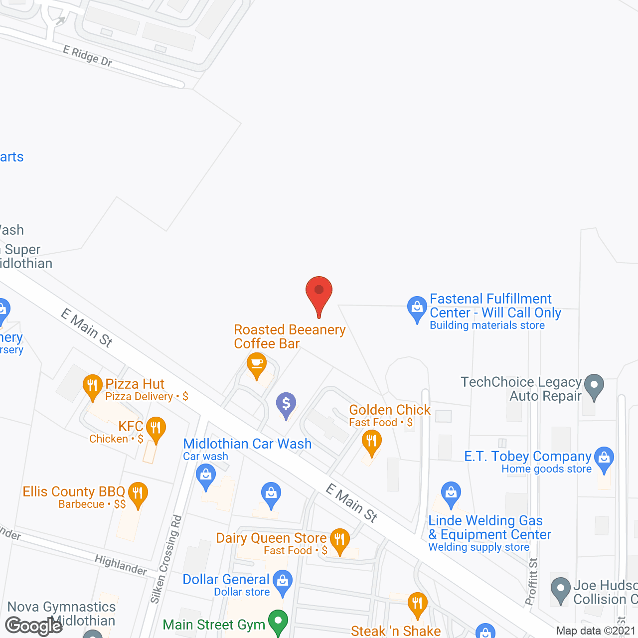 Map of the neighborhood around Midlothian Healthcare Center