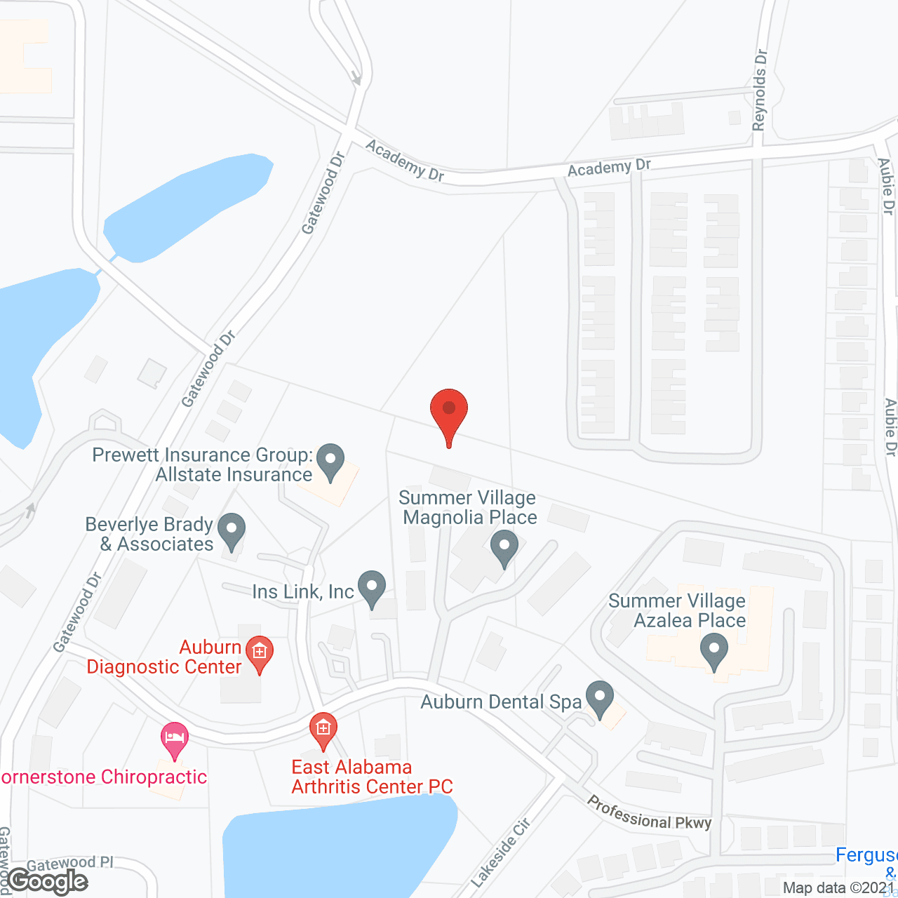 Map of the neighborhood around Summer Village Campus