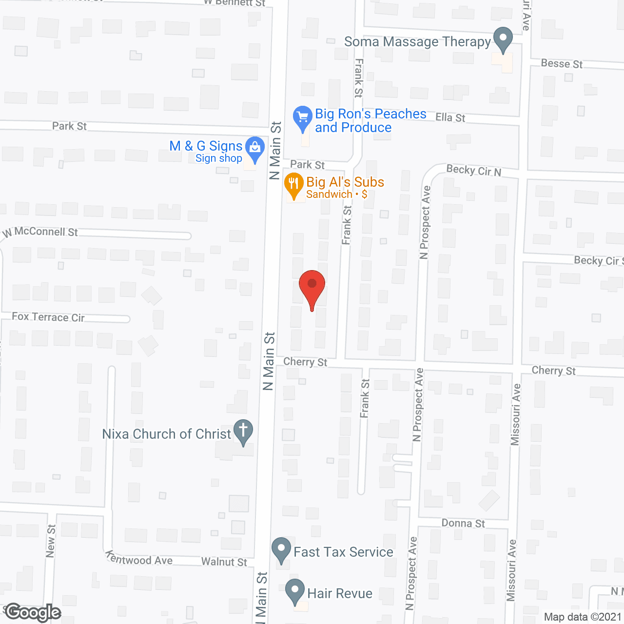Map of the neighborhood around Castlewood Senior Living