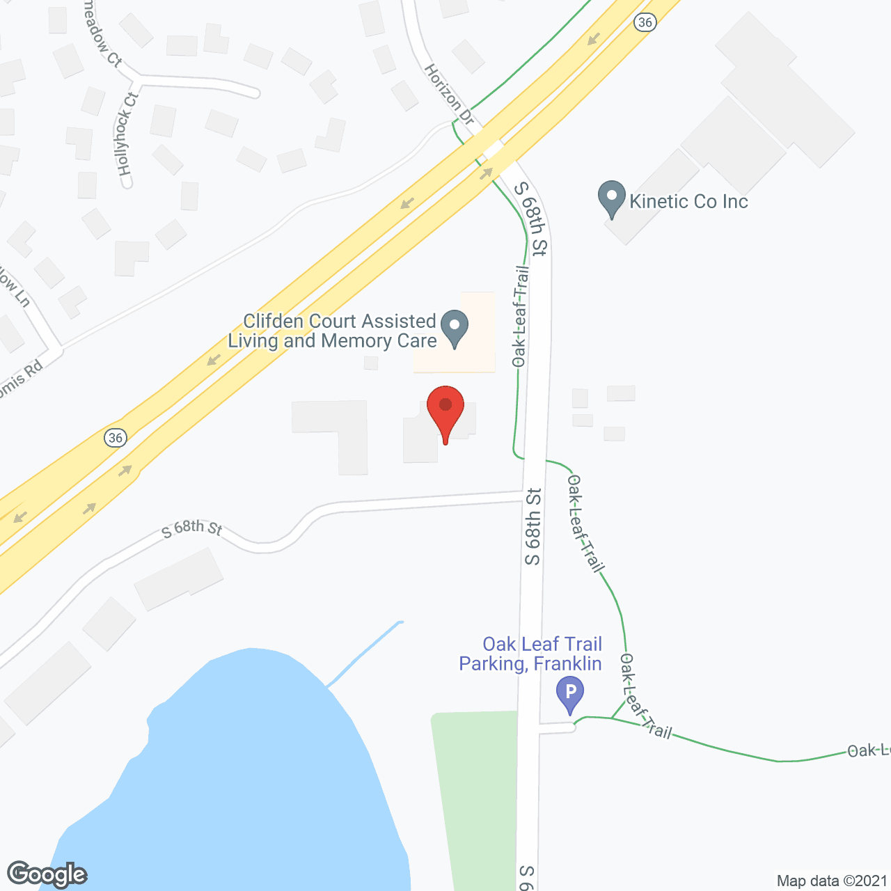 Map of the neighborhood around Clifden Court East