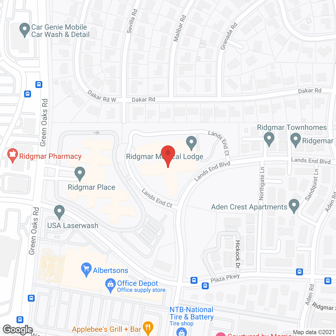 Map of the neighborhood around Ridgmar Medical Lodge