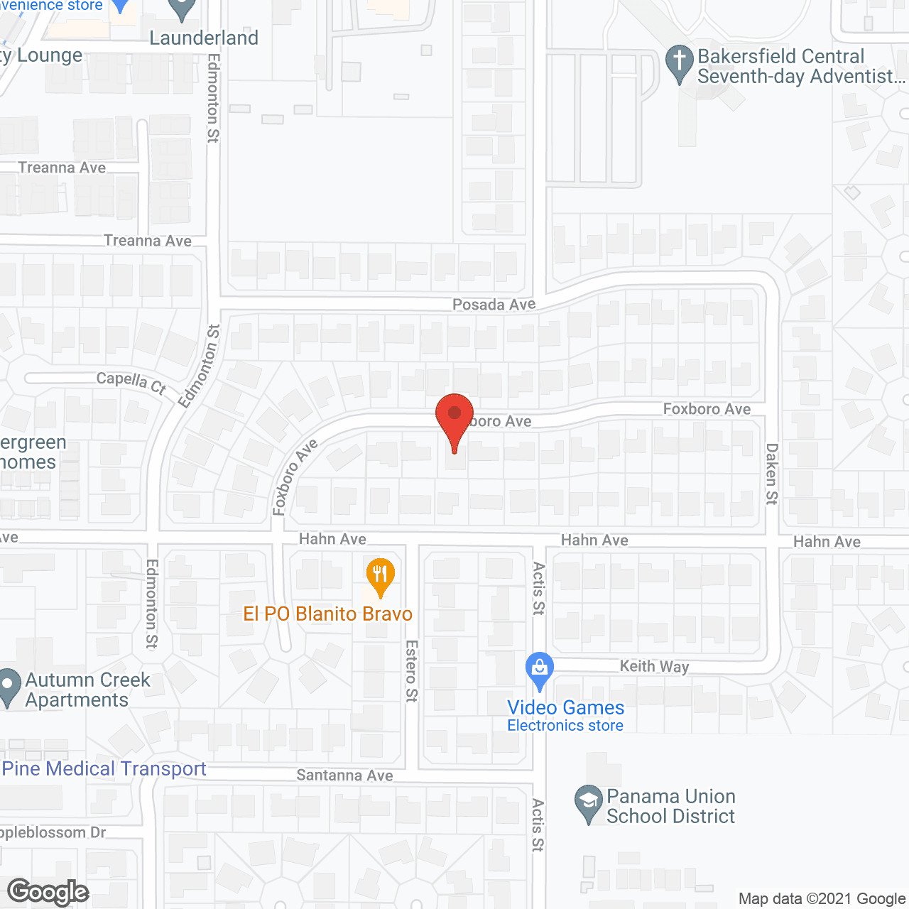 Map of the neighborhood around Companion Care Facility