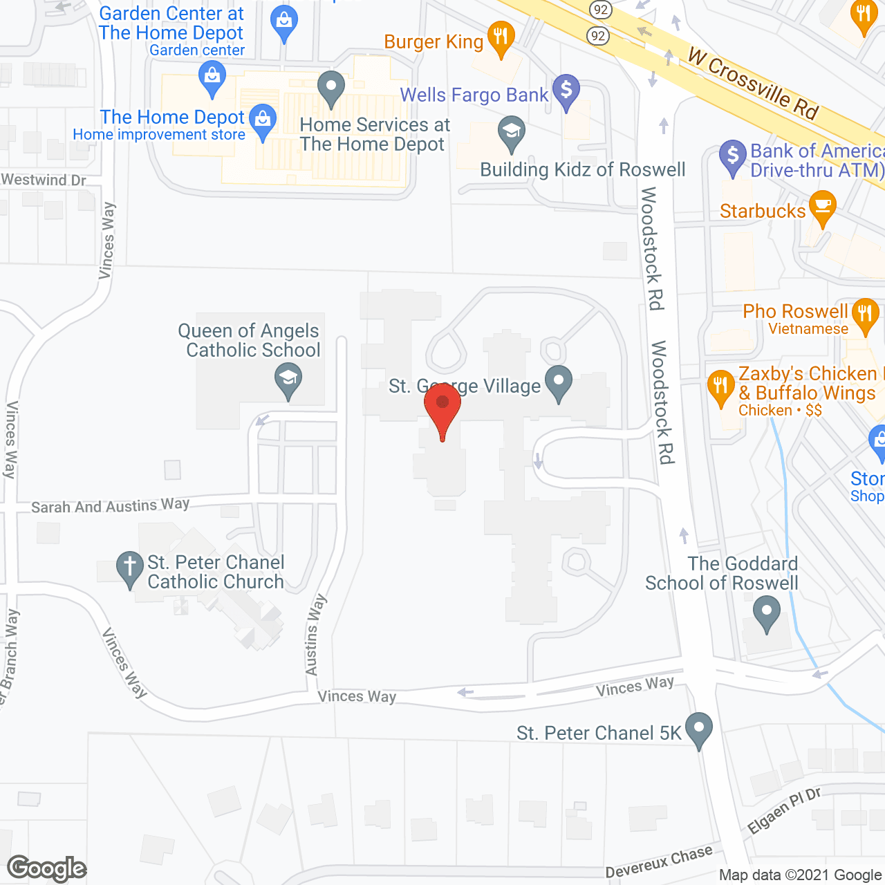 Map of the neighborhood around Wellington Court Assisted Living