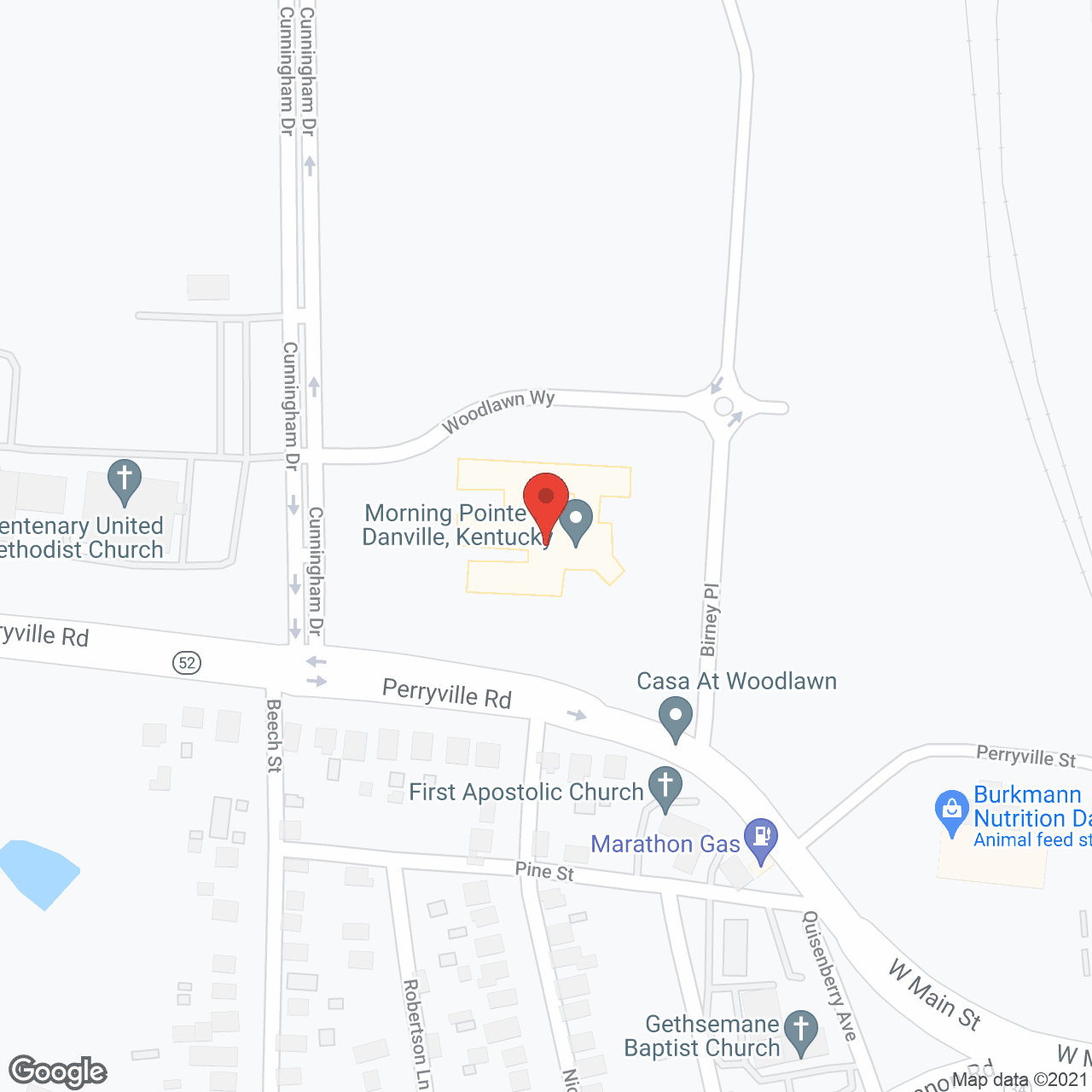 Map of the neighborhood around Morning Pointe of Danville