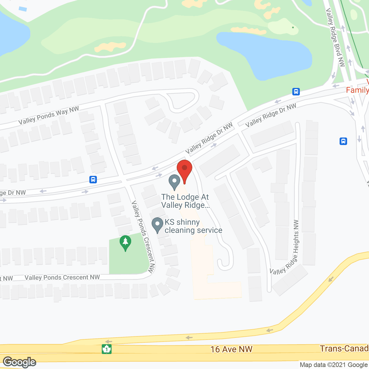 Map of the neighborhood around The Lodge at Valley Ridge