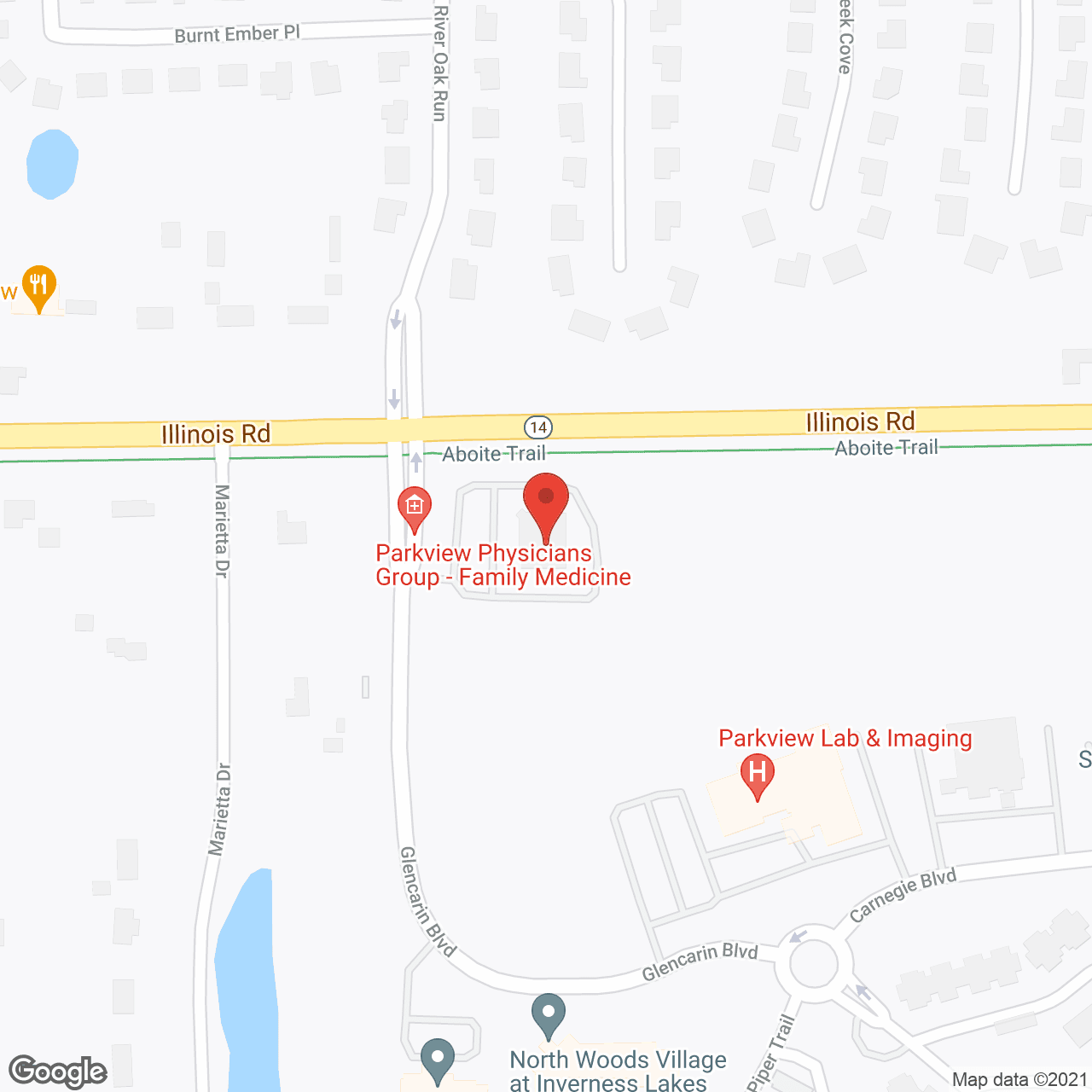 Map of the neighborhood around The Village at Inverness