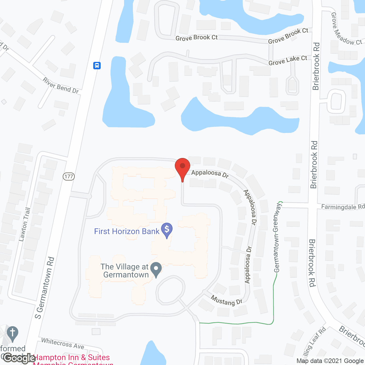 Map of the neighborhood around The Village at Germantown a CCRC
