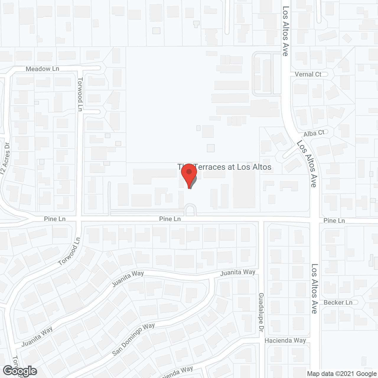 Map of the neighborhood around The Terraces at Los Altos