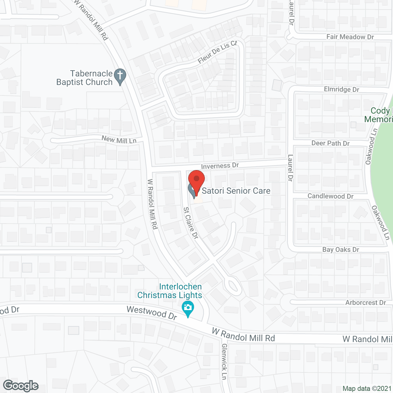 Satori Senior Care in google map