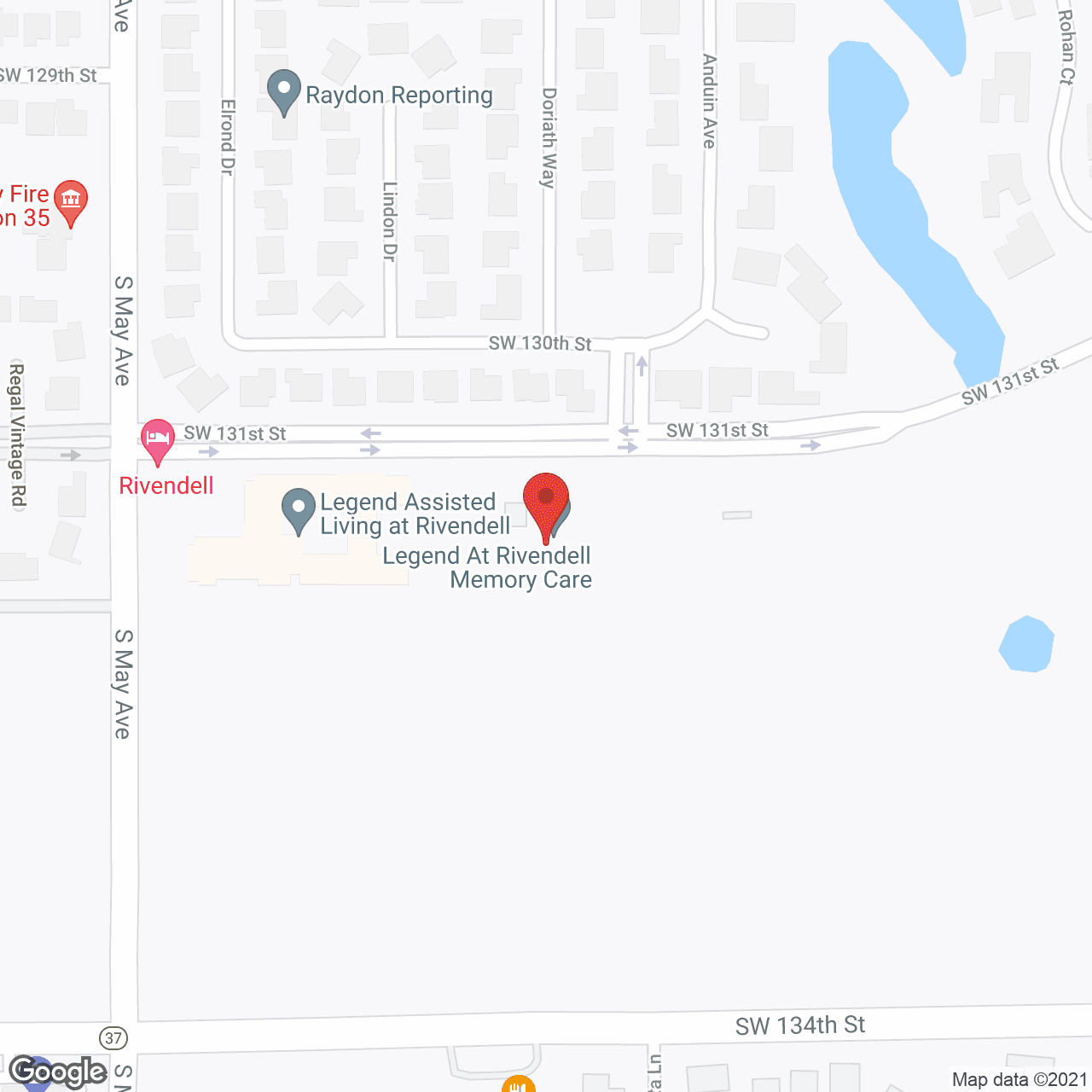 Map of the neighborhood around Legend at Rivendell Memory Care