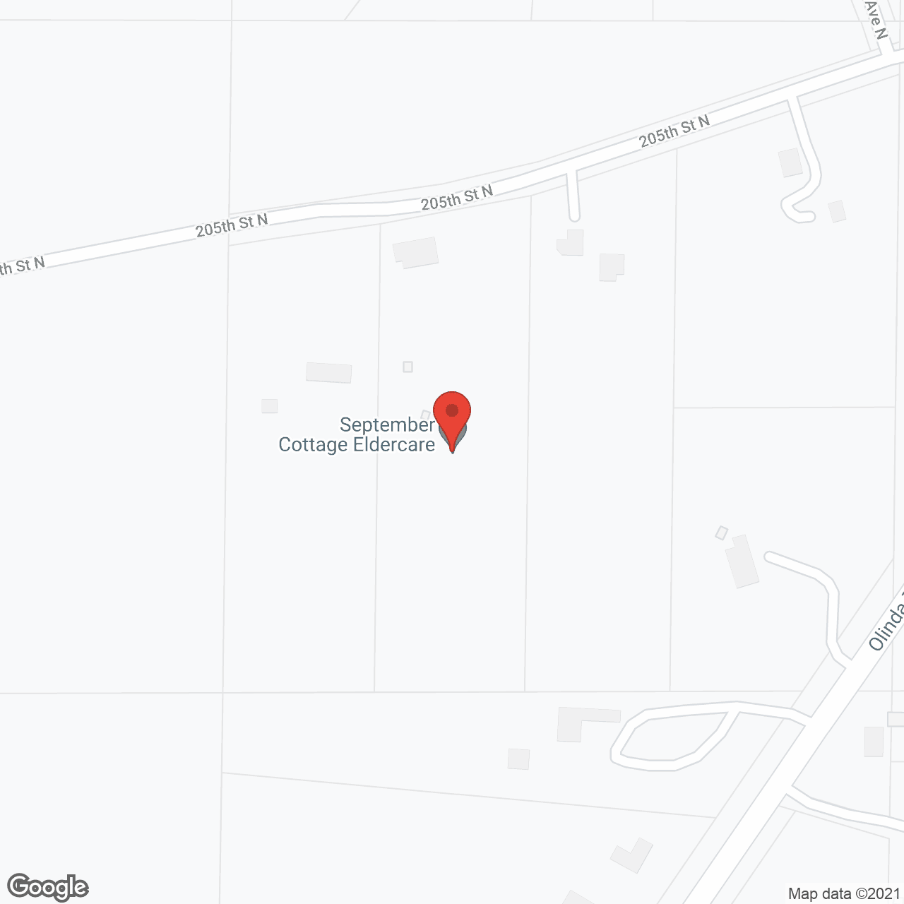 Map of the neighborhood around September Cottage Eldercare