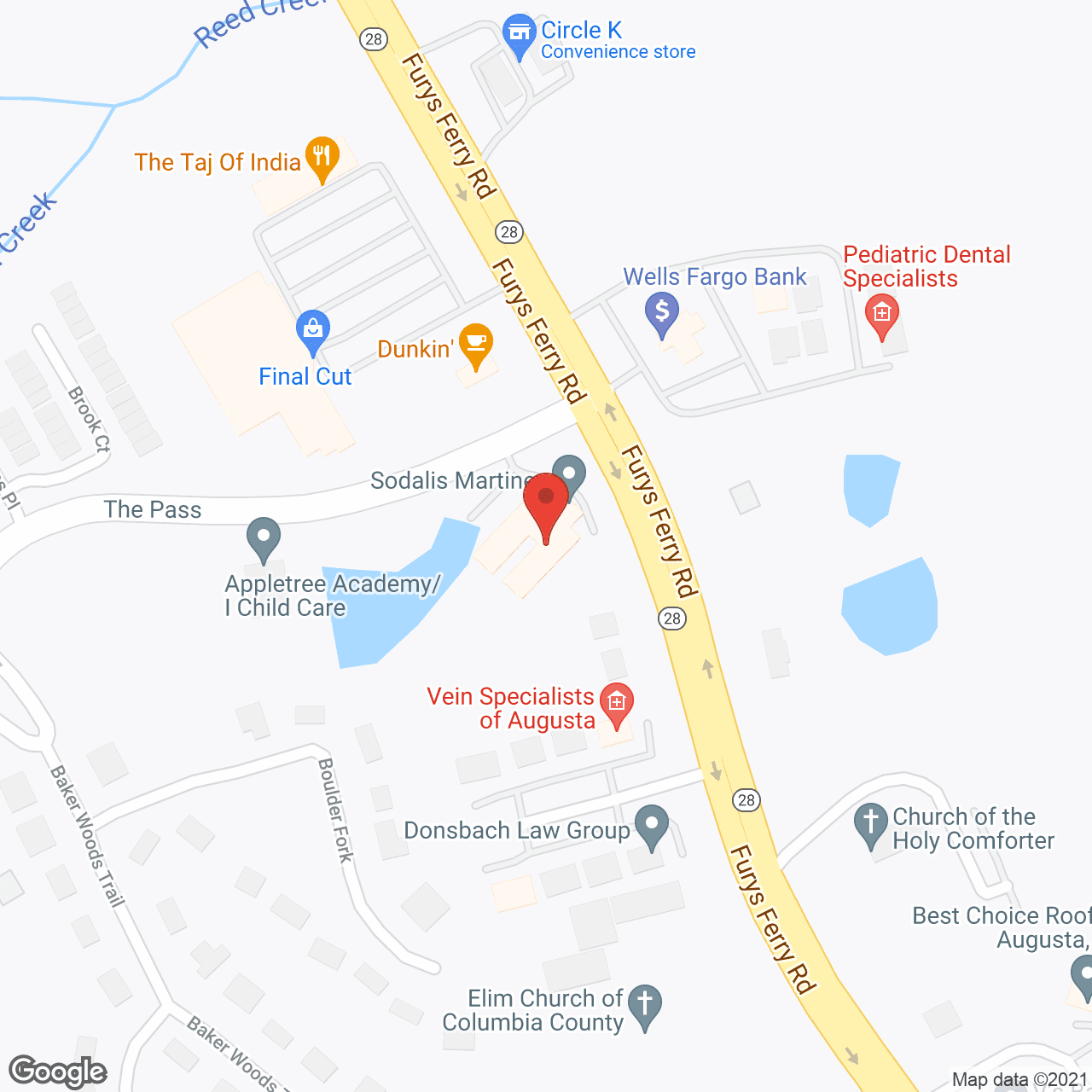 Map of the neighborhood around Atria Martinez
