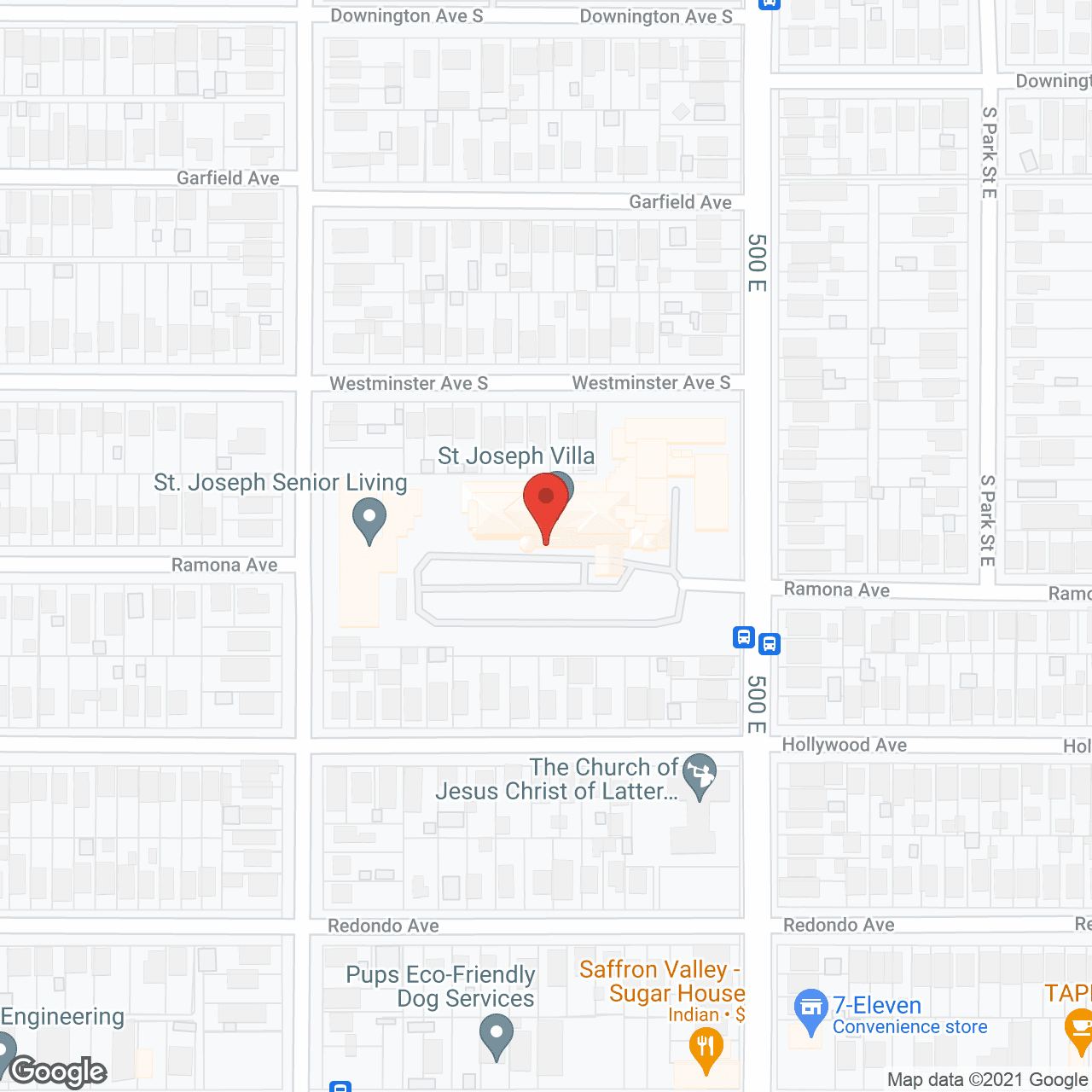Map of the neighborhood around St Joseph Senior Living