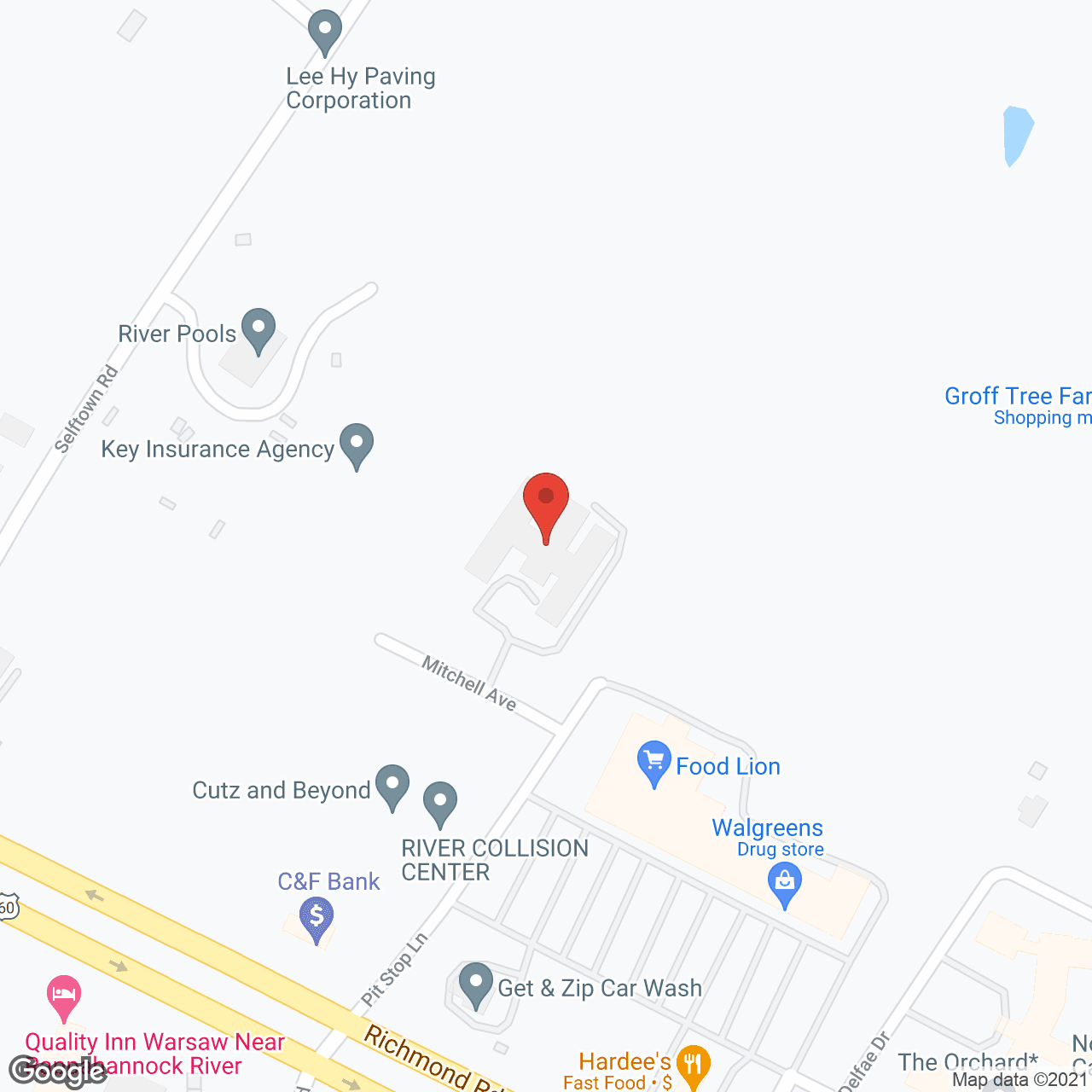 Map of the neighborhood around River Meadows