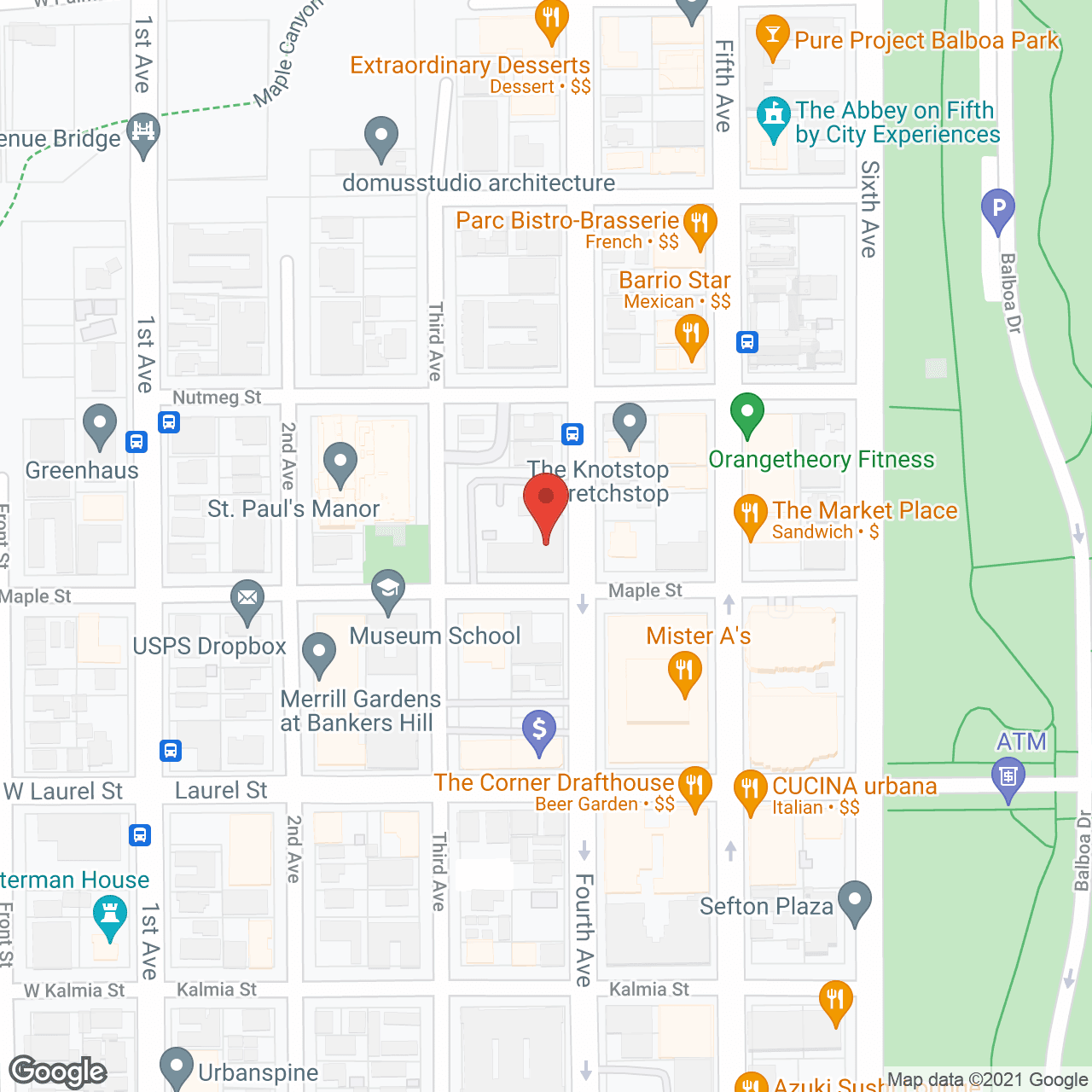 Map of the neighborhood around St Paul's Senior Homes & Svc