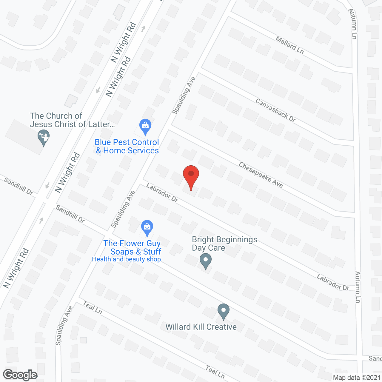 Map of the neighborhood around Guardian Angel Assisted Living