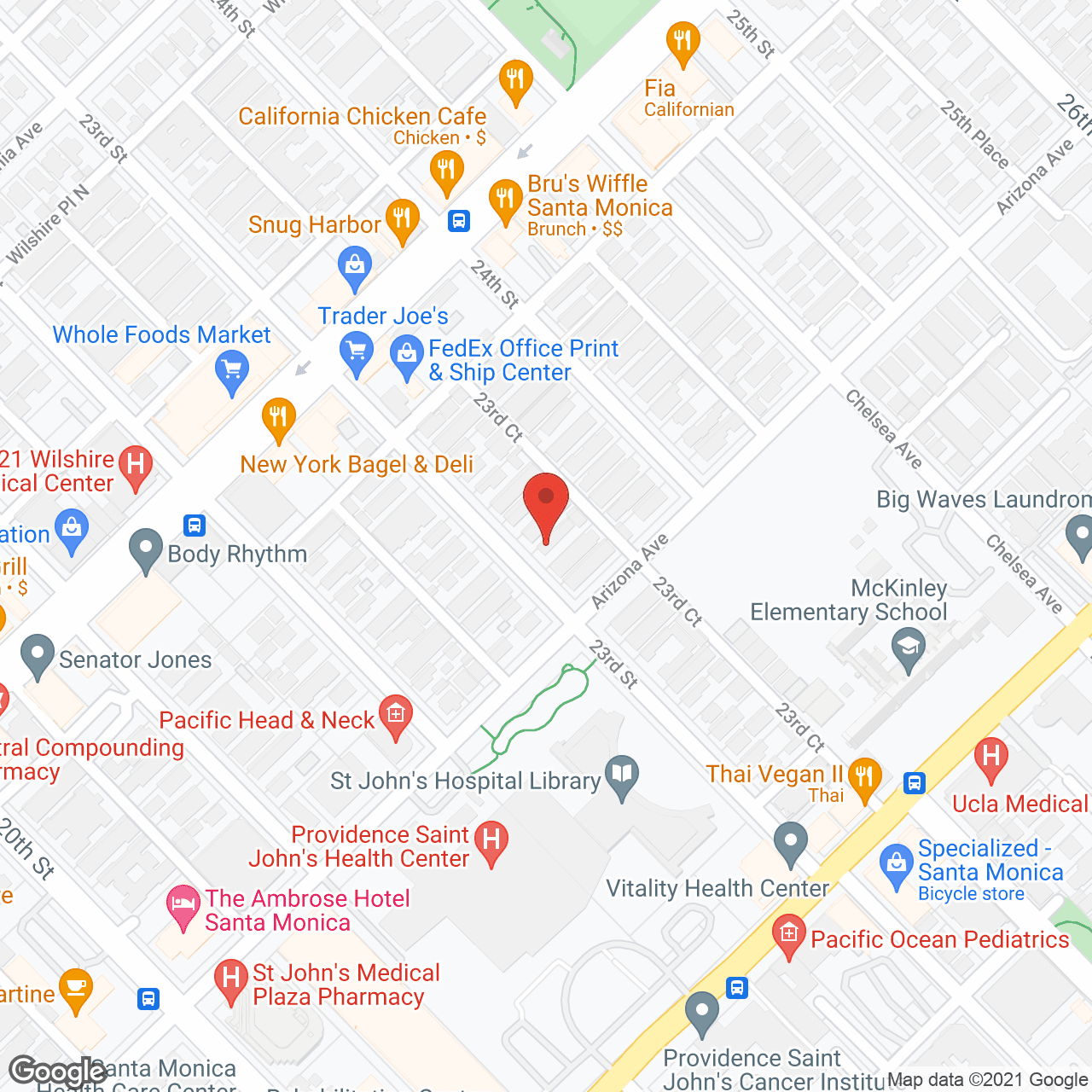 Map of the neighborhood around Ocean Gardens III and IV
