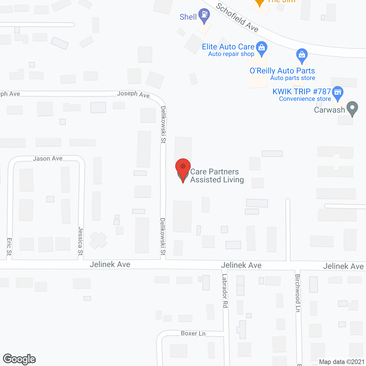 Map of the neighborhood around Care Partners Assisted Living and Memory Care Weston