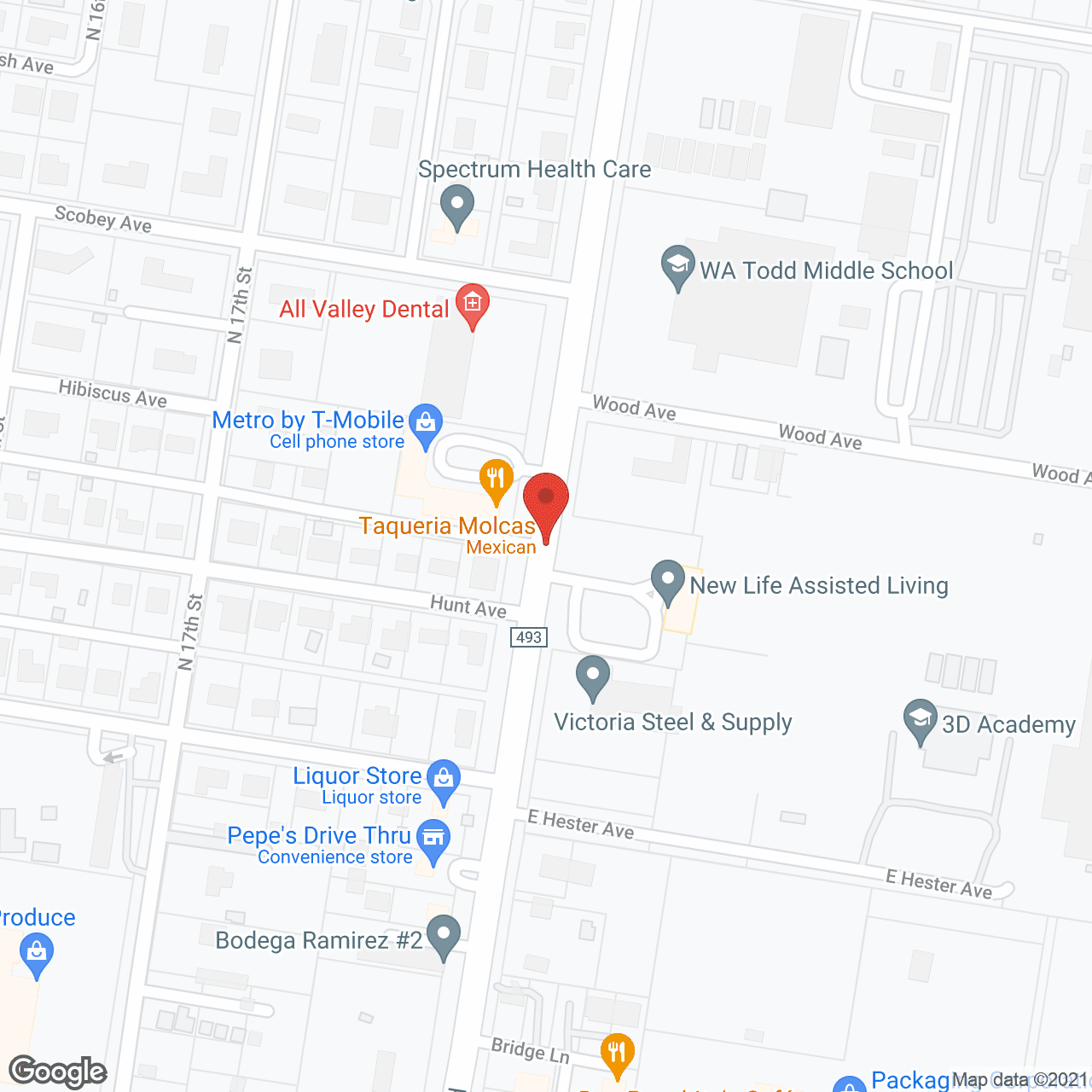 Map of the neighborhood around New Life Assisted Living