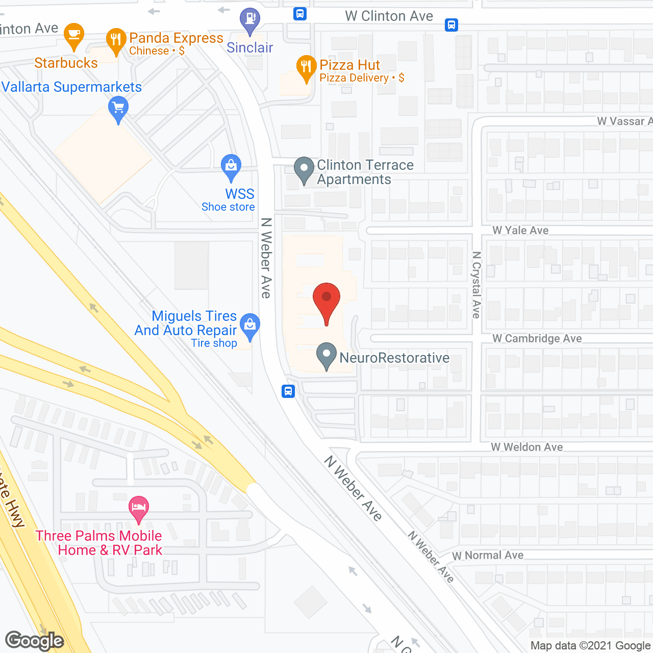 Map of the neighborhood around Bel Mar Villa