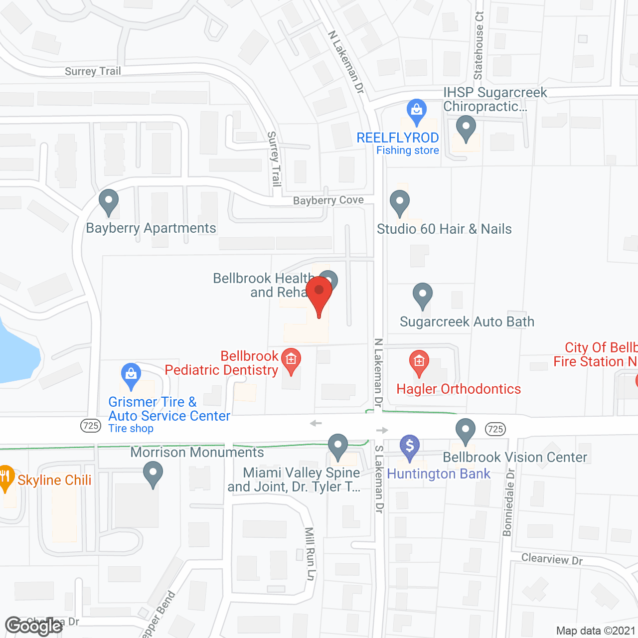 Map of the neighborhood around Pristine Senior Living & Post-Acute Care