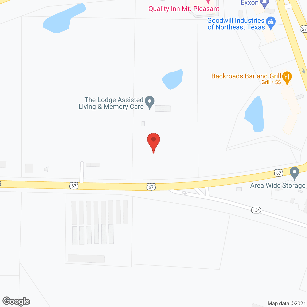 Map of the neighborhood around The Lodge Assisted Living