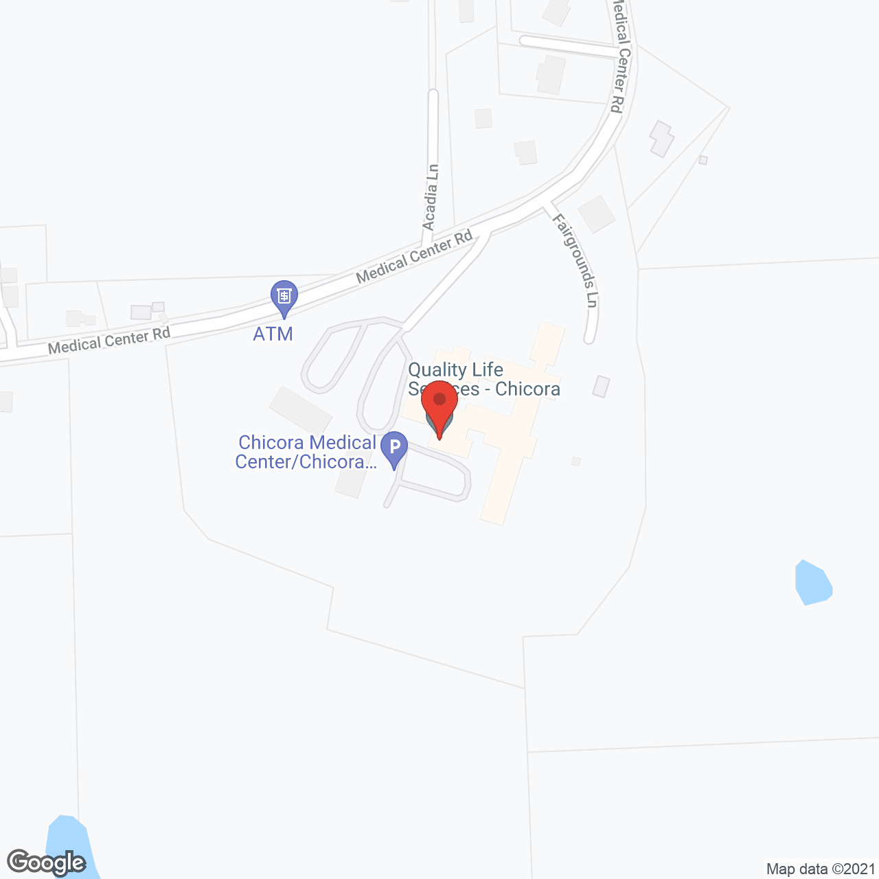 Map of the neighborhood around Quality Life Services Chicora