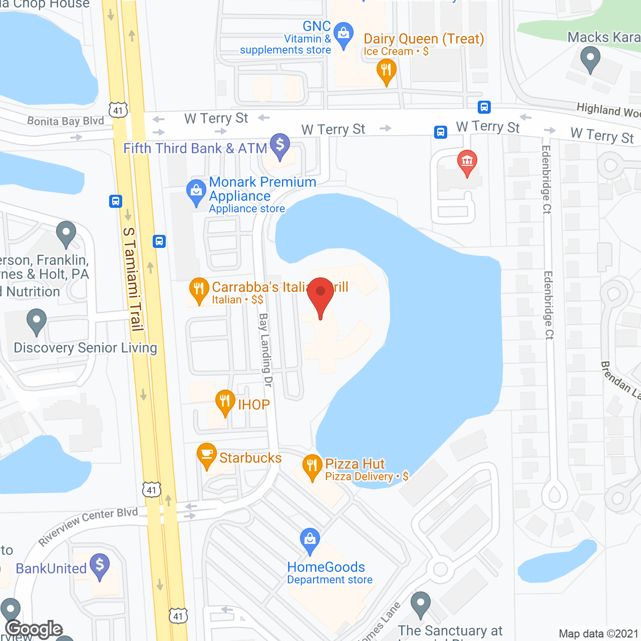 Map of the neighborhood around Inspired Living at Bonita Springs