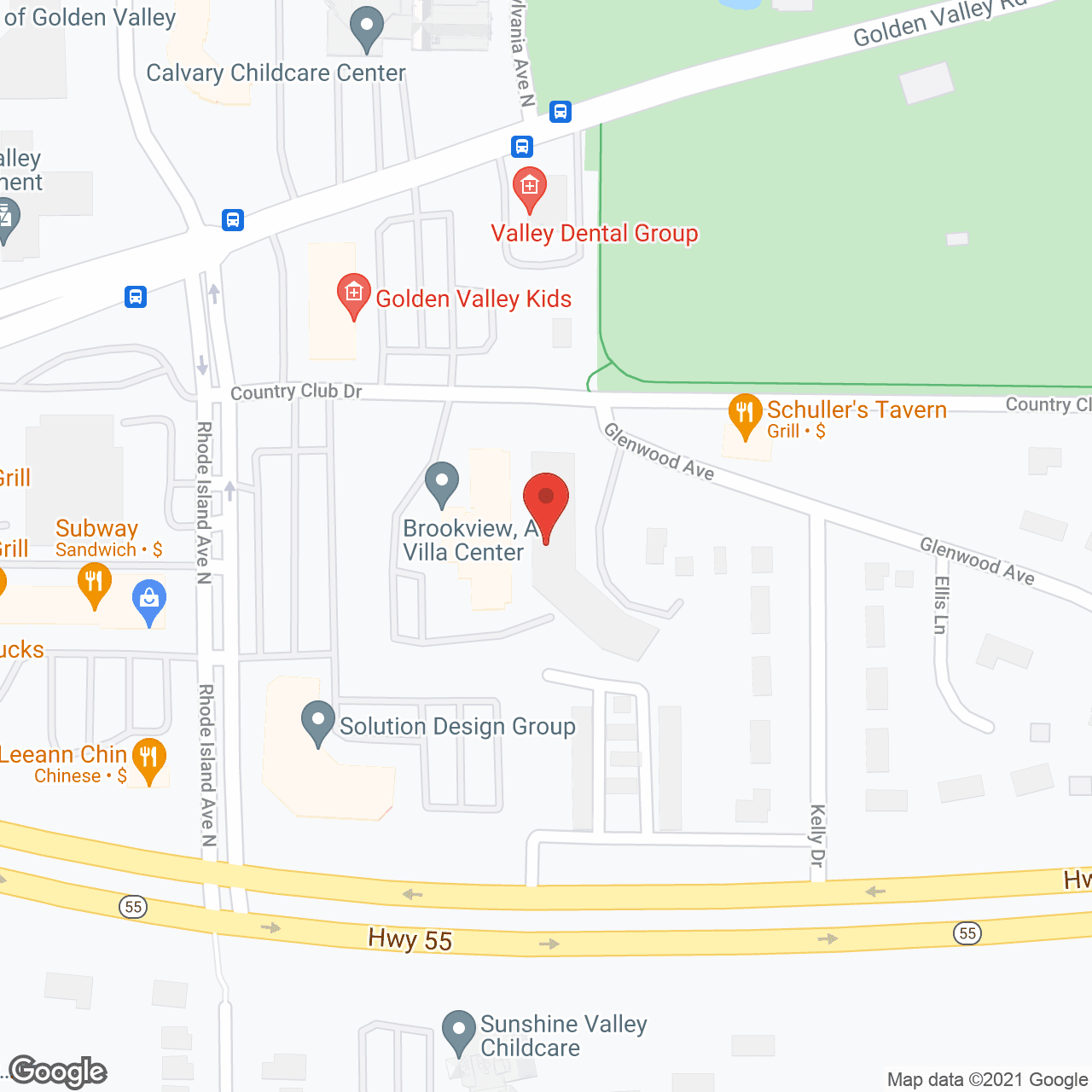 Map of the neighborhood around Meadow Ridge Senior Living