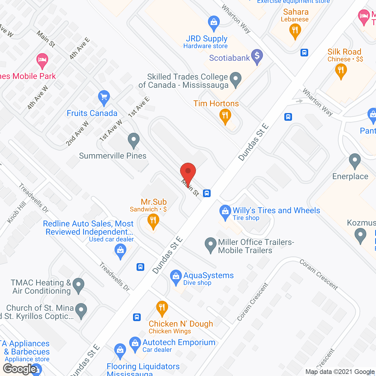 Map of the neighborhood around Summerville Pines