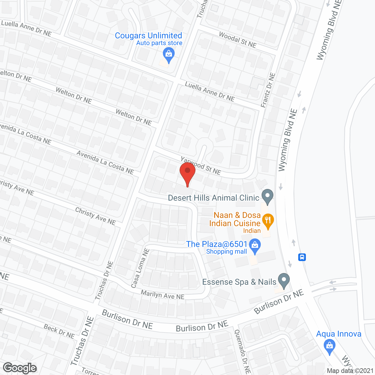 Map of the neighborhood around Coronado Villa Retirement Resort
