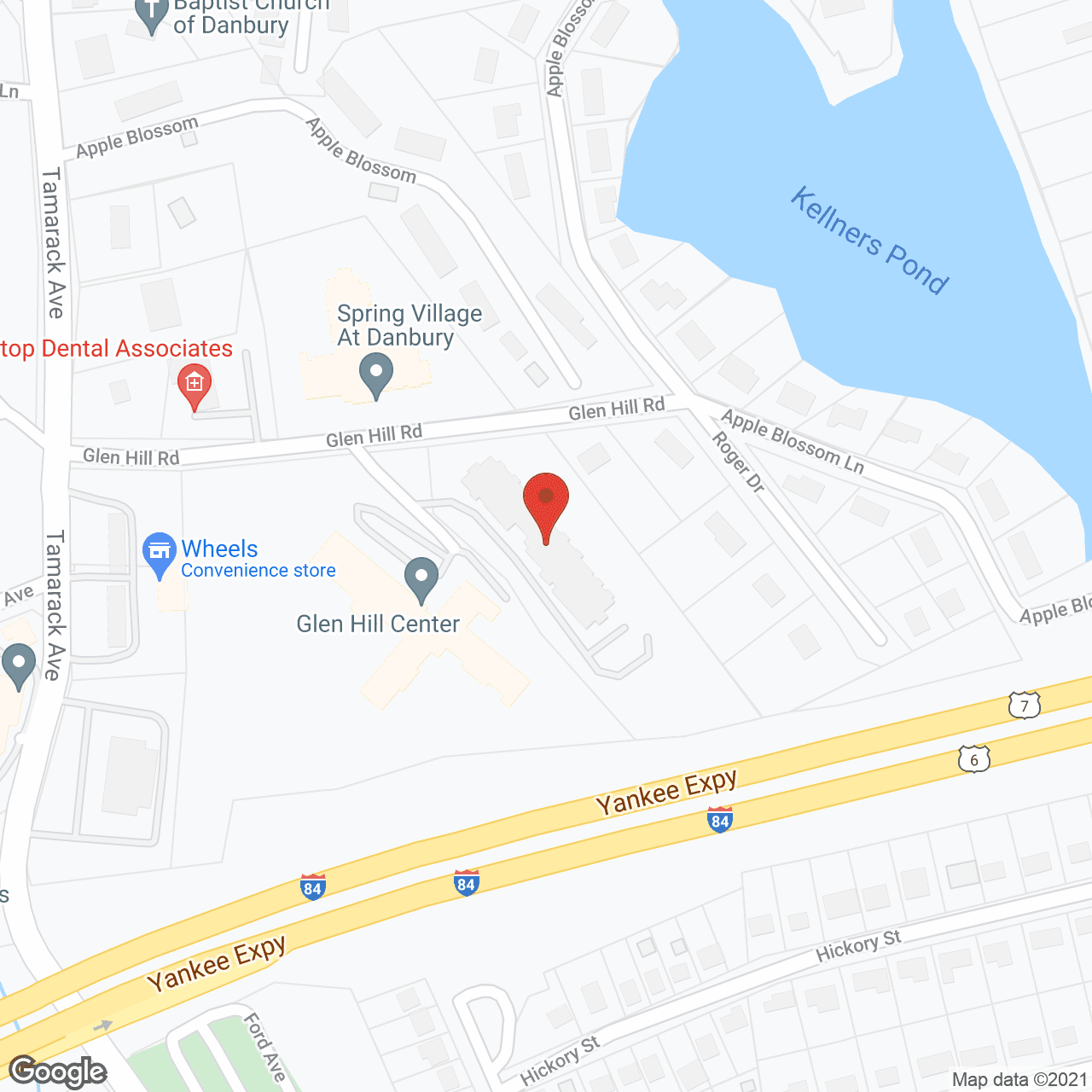 Map of the neighborhood around Glen Crest