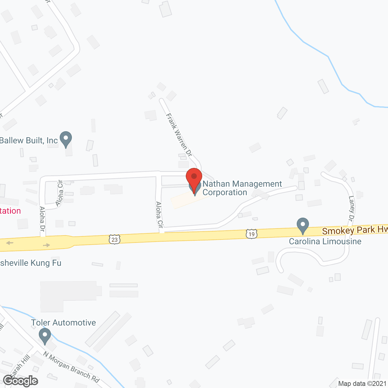 Map of the neighborhood around Hominy Valley Retirement Center
