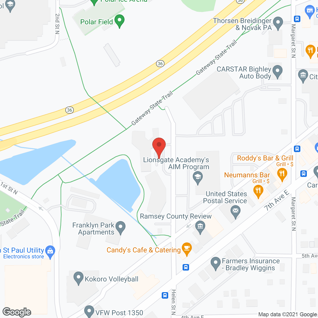 Map of the neighborhood around Polar Ridge Senior Living