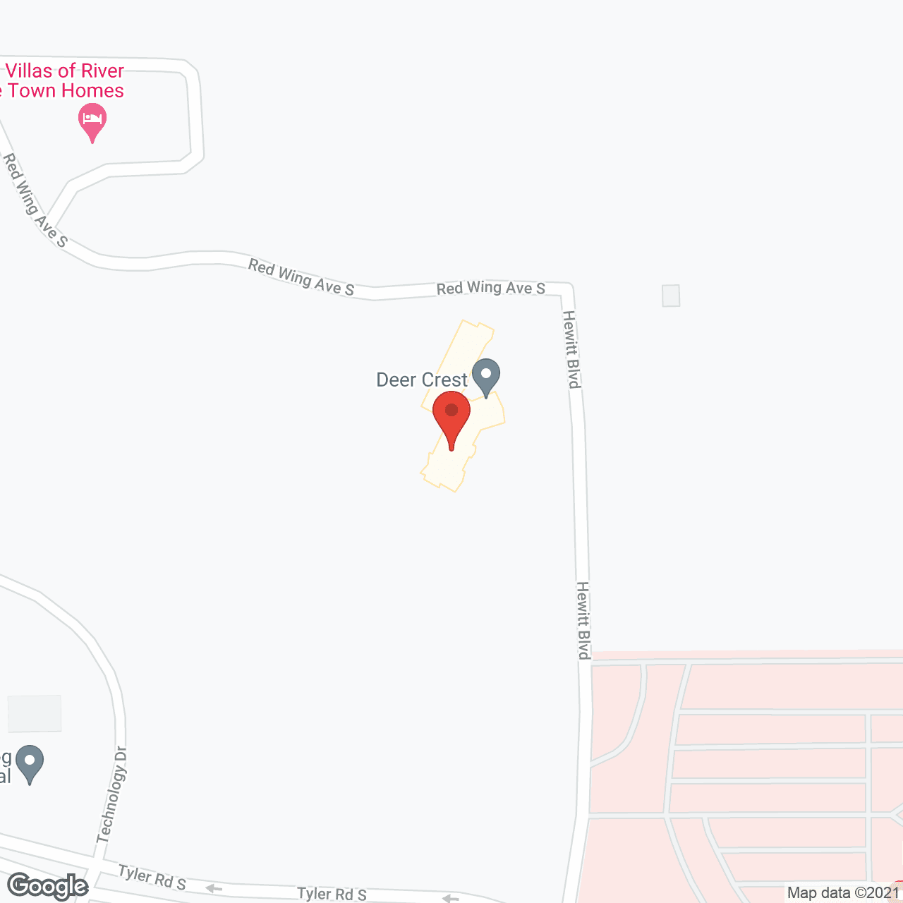 Map of the neighborhood around Deer Crest Senior Living