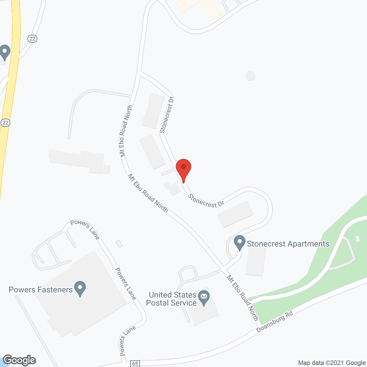 Map of the neighborhood around Stonecrest Apartments
