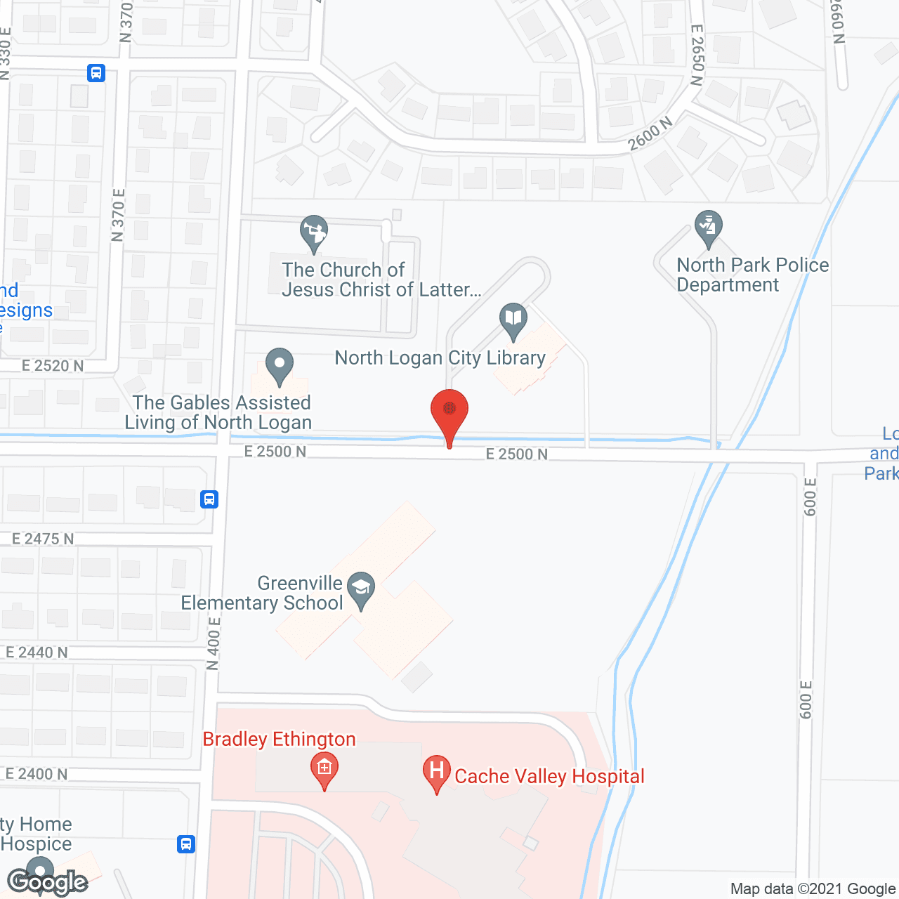Map of the neighborhood around The Gables of North Logan Memory Care