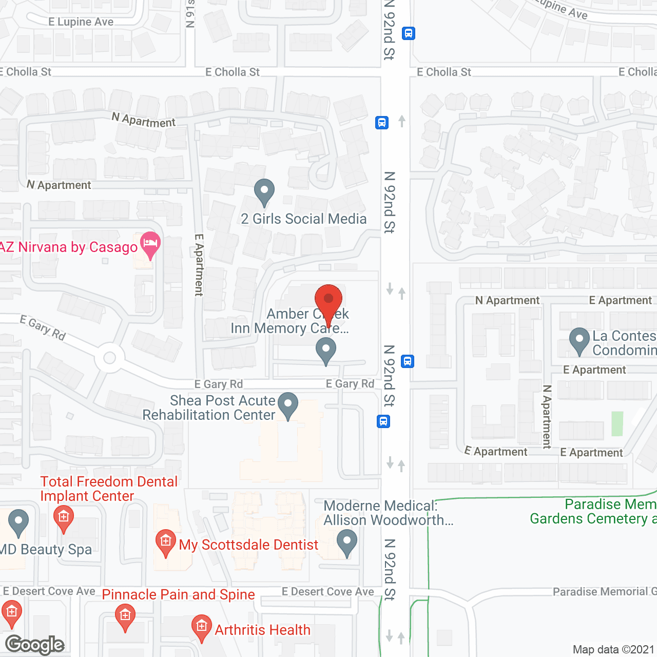 Map of the neighborhood around Amber Creek Inn Memory Care