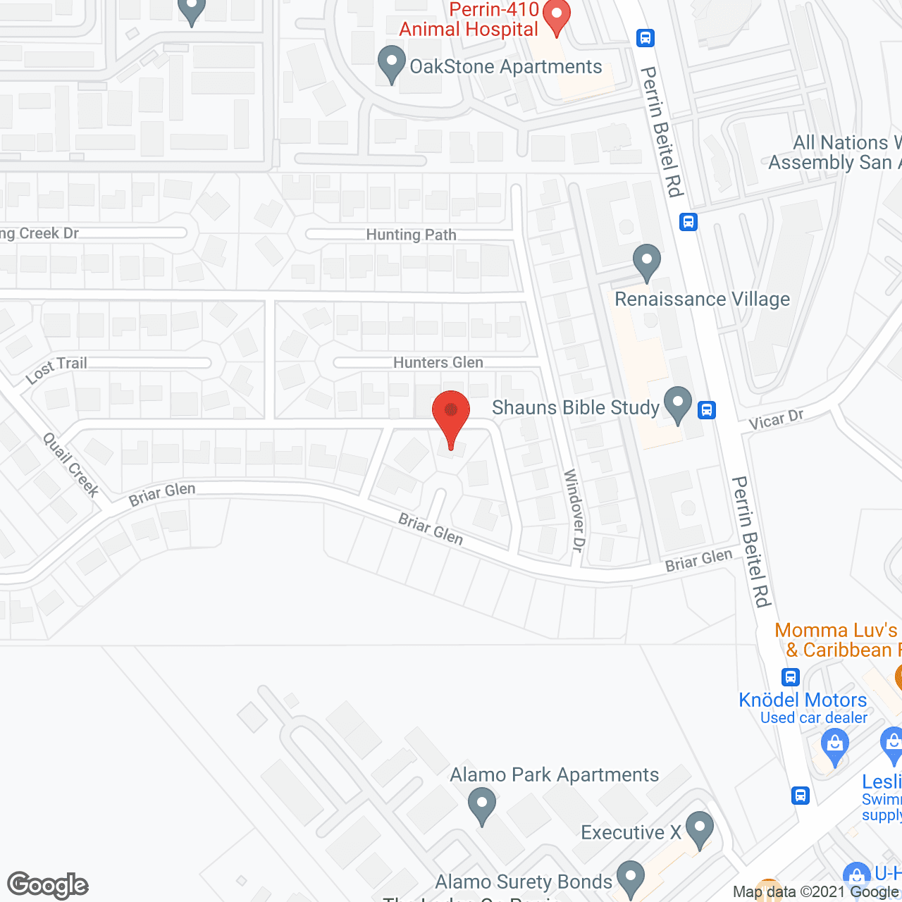 Map of the neighborhood around Brooks Home For Seniors
