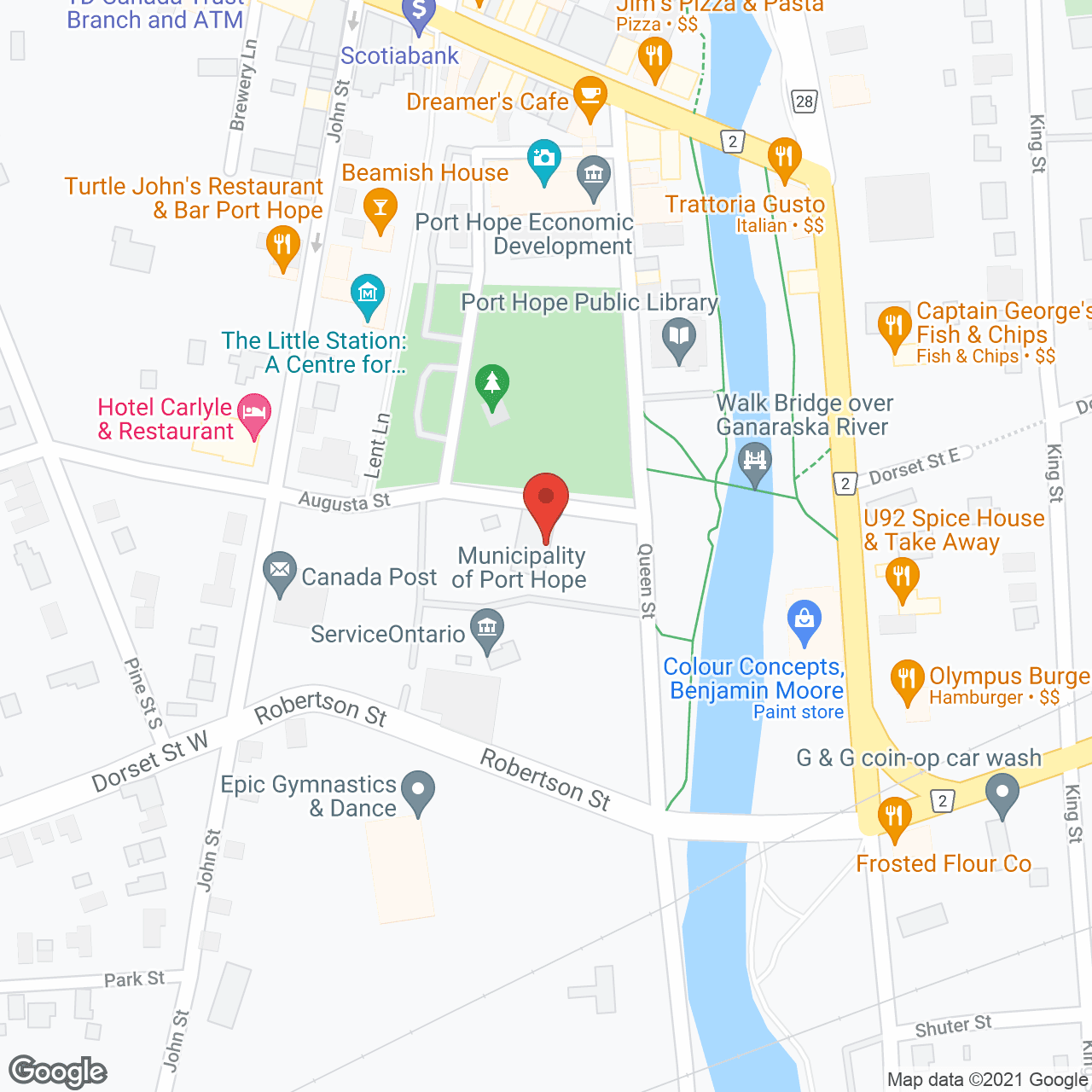 Map of the neighborhood around Regency Retirement Community