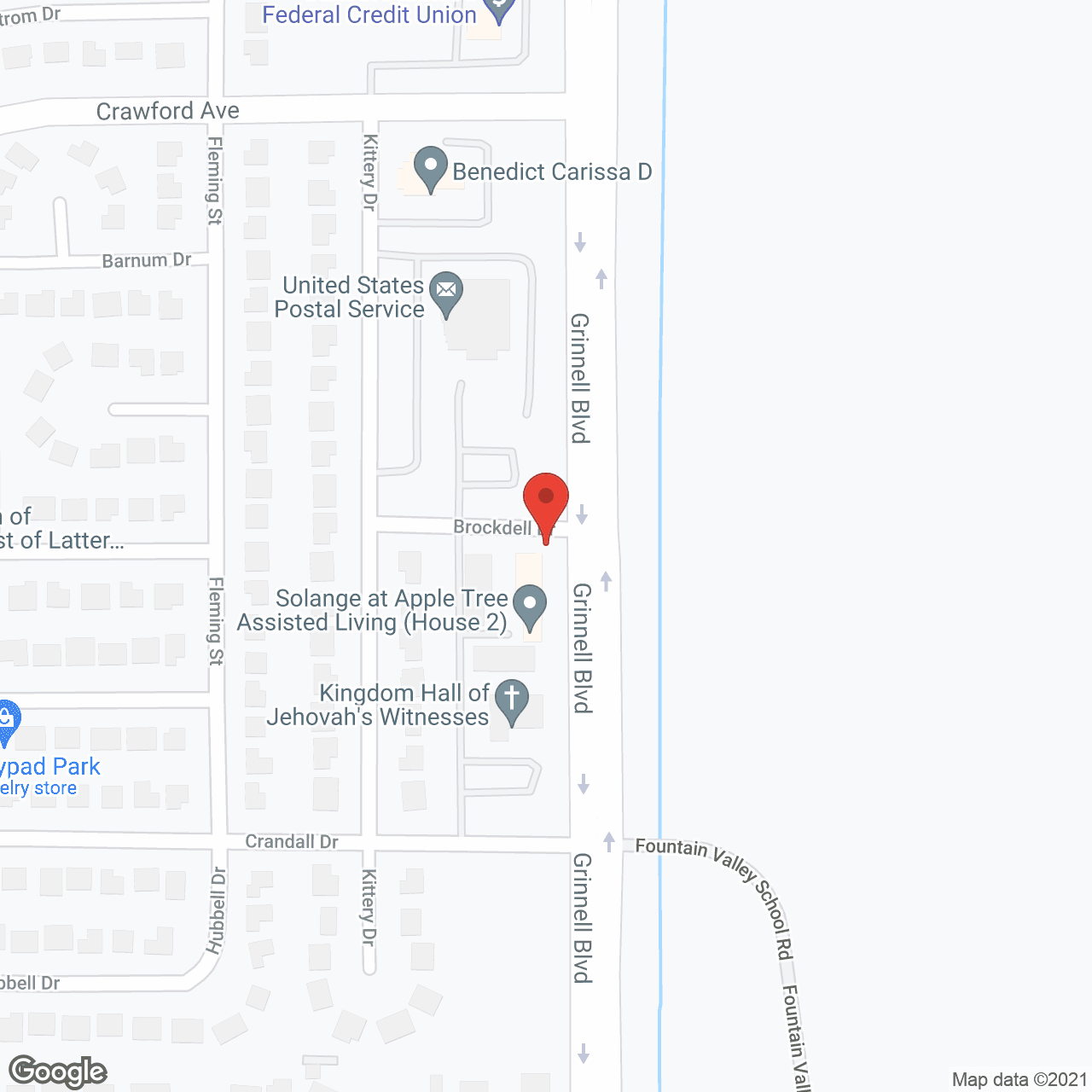 Map of the neighborhood around Solange at Apple Tree