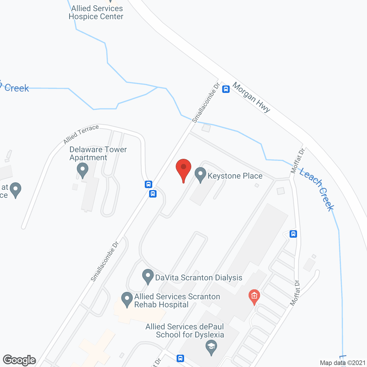 Map of the neighborhood around Keystone Place Apartments