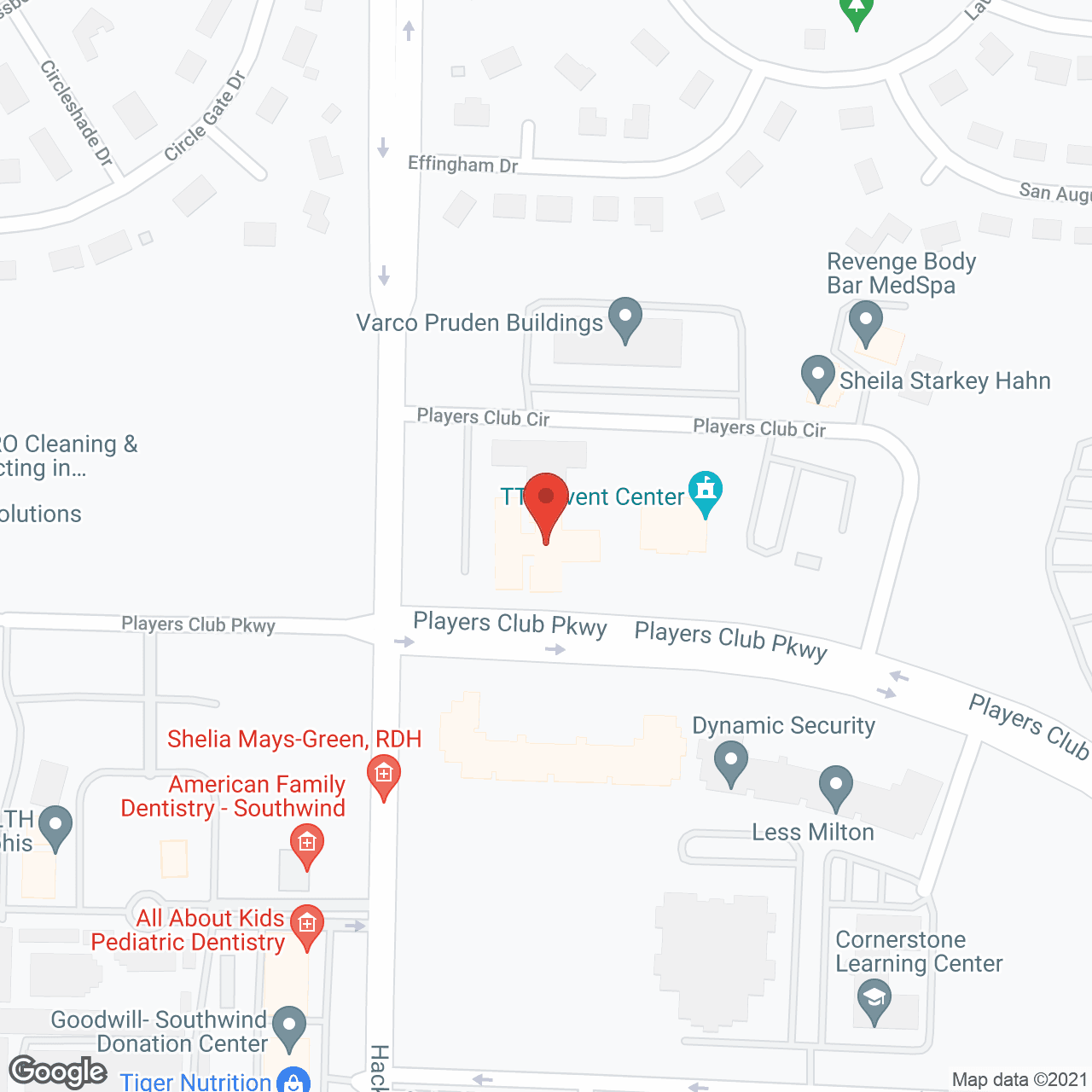 Map of the neighborhood around South Breeze Senior Living